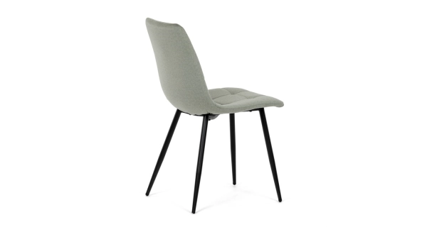 Jídelní židle DORELYOR, zelená látka, černý kov