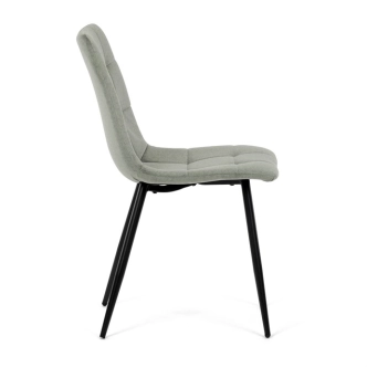 Jídelní židle DORELYOR, zelená látka, černý kov