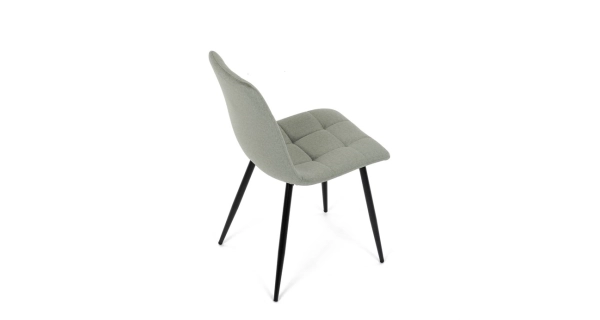 Jídelní židle DORELYOR, zelená látka, černý kov