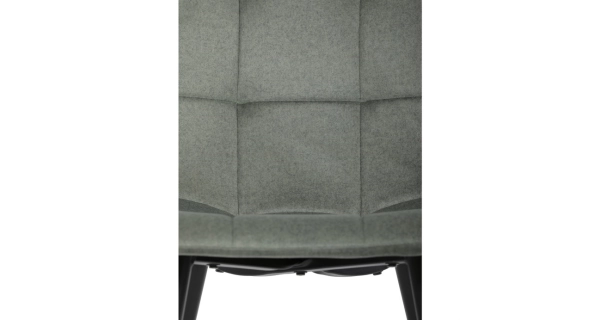 Jídelní židle DORELYOR, zelená látka, černý kov