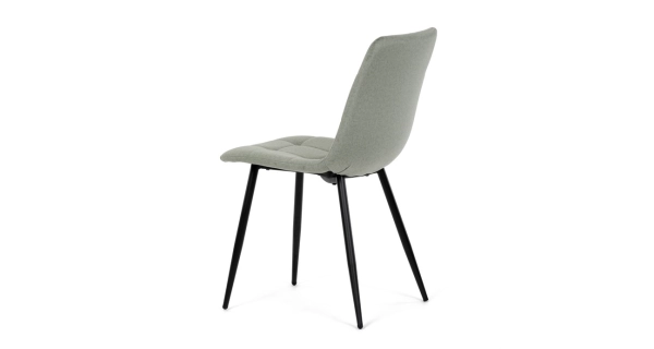 Jídelní židle DORELYOR, zelená látka, černý kov