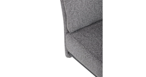 Jídelní židle FENVON, světle šedá látka, černý kov