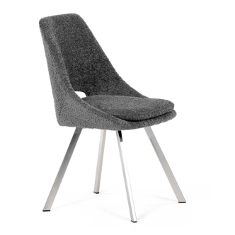 Jídelní židle FENVORIV, šedá látka