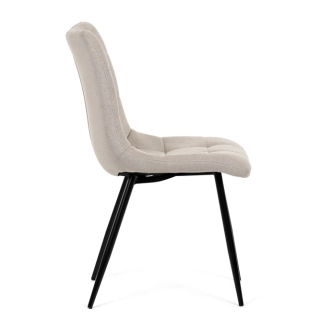 Jídelní židle FENXERNAL, cappuccino látka, černý kov