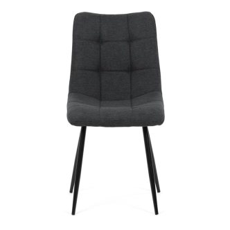 Jídelní židle FENXERNAL, šedá látka, černý kov