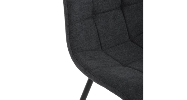 Jídelní židle FENXERNAL, šedá látka, černý kov