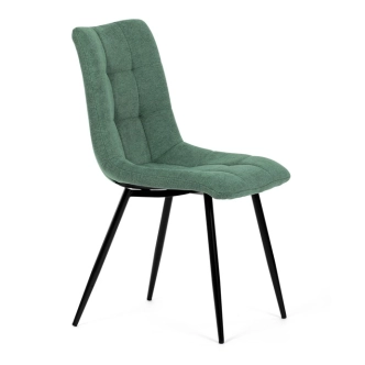 Jídelní židle FENXERNAL, zelená látka, černý kov