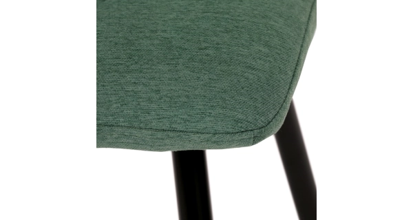Jídelní židle FENXERNAL, zelená látka, černý kov