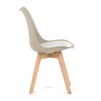 Jídelní židle FESMARO, cappuccino / bílá