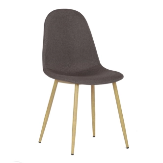 Jídelní židle GARBELWEL, hnědá látka