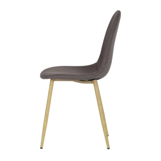 Jídelní židle GARBELWEL, hnědá látka