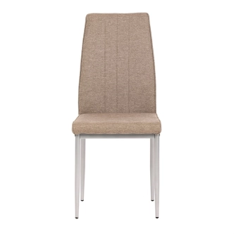 Jídelní židle GARXEROR, hnědá látka, šedý kov