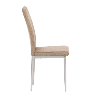 Jídelní židle GARXEROR, hnědá látka, šedý kov