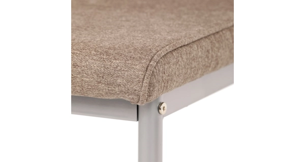 Jídelní židle GARXEROR, hnědá látka, šedý kov