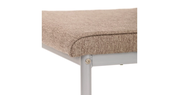 Jídelní židle GARXEROR, hnědá látka, šedý kov