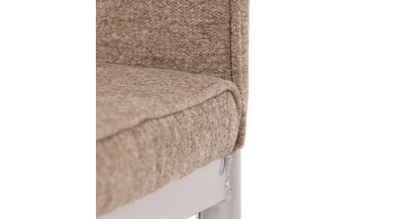 Jídelní židle GARXEROR, hnědá látka, šedý kov