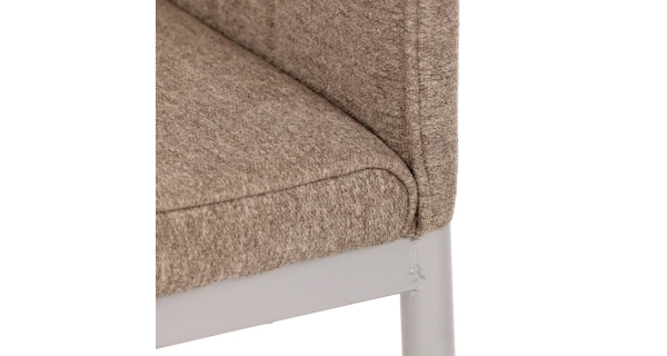 Jídelní židle GARXEROR, hnědá látka, šedý kov