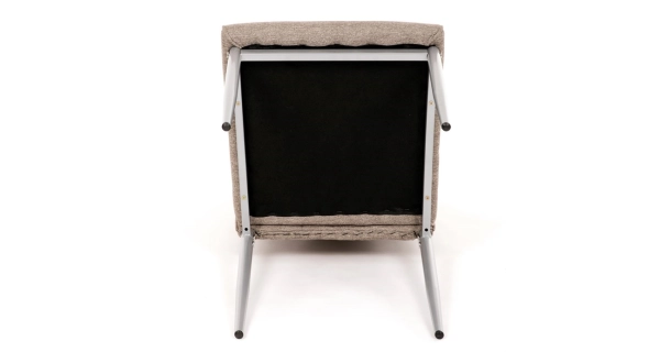 Jídelní židle GARXEROR, hnědá látka, šedý kov