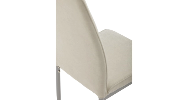 Jídelní židle GARXEROR, krémová látka, šedý kov