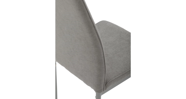 Jídelní židle GARXEROR, lanýžová látka, šedý kov