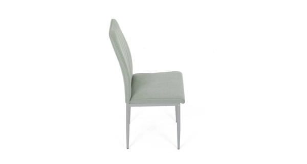 Jídelní židle GARXEROR, zelená látka, šedý kov