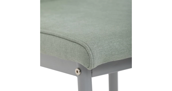 Jídelní židle GARXEROR, zelená látka, šedý kov