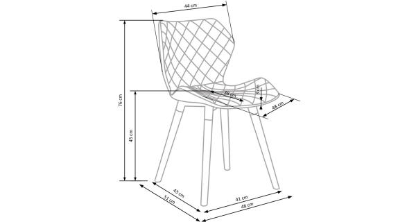 Jídelní židle GOUKA, šedá/bílá