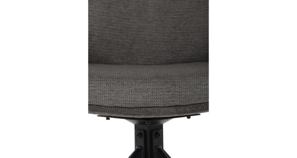 Jídelní židle GRATRE, šedá látka, černý kov