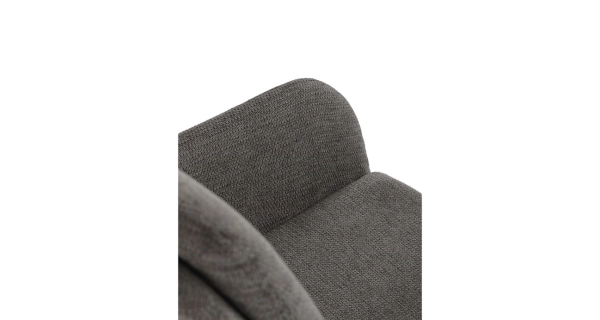 Jídelní židle GRATRE, šedá látka, černý kov