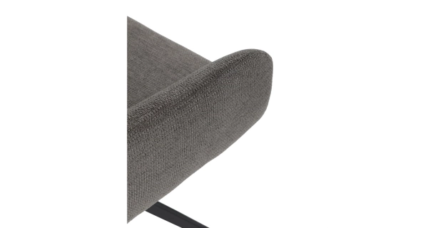 Jídelní židle GRATRE, šedá látka, černý kov