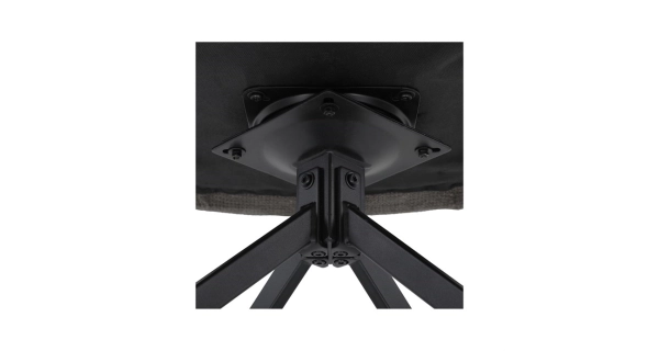 Jídelní židle GRATRE, šedá látka, černý kov