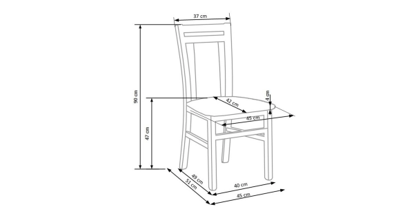 Jídelní židle GRAYSON 8, olše DOPRODEJ