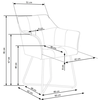 Jídelní židle HACKBERRY, šedá