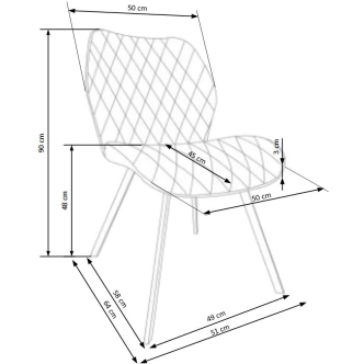 Jídelní židle HOBBS, hnědá