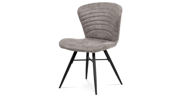 Jídelní židle ICROLEP, lanýžová látka/kov černý mat 