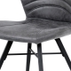 Jídelní židle ICROLEP, šedá látka/kov černý mat 
