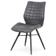 Jídelní židle IRAMUL, šedá látka/černý kov
