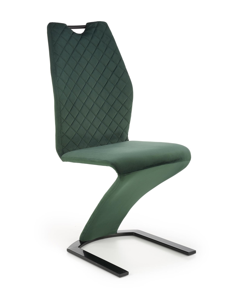 Levně Jídelní židle VASANA, tmavě zelená