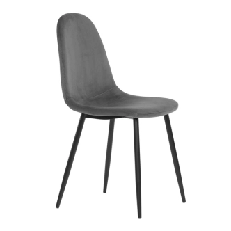 Jídelní židle KALIVVOR, šedý samet