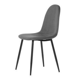 Jídelní židle KALIVVOR, šedý samet