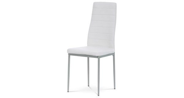 Jídelní židle KARASMONTA, bílá ekokůže