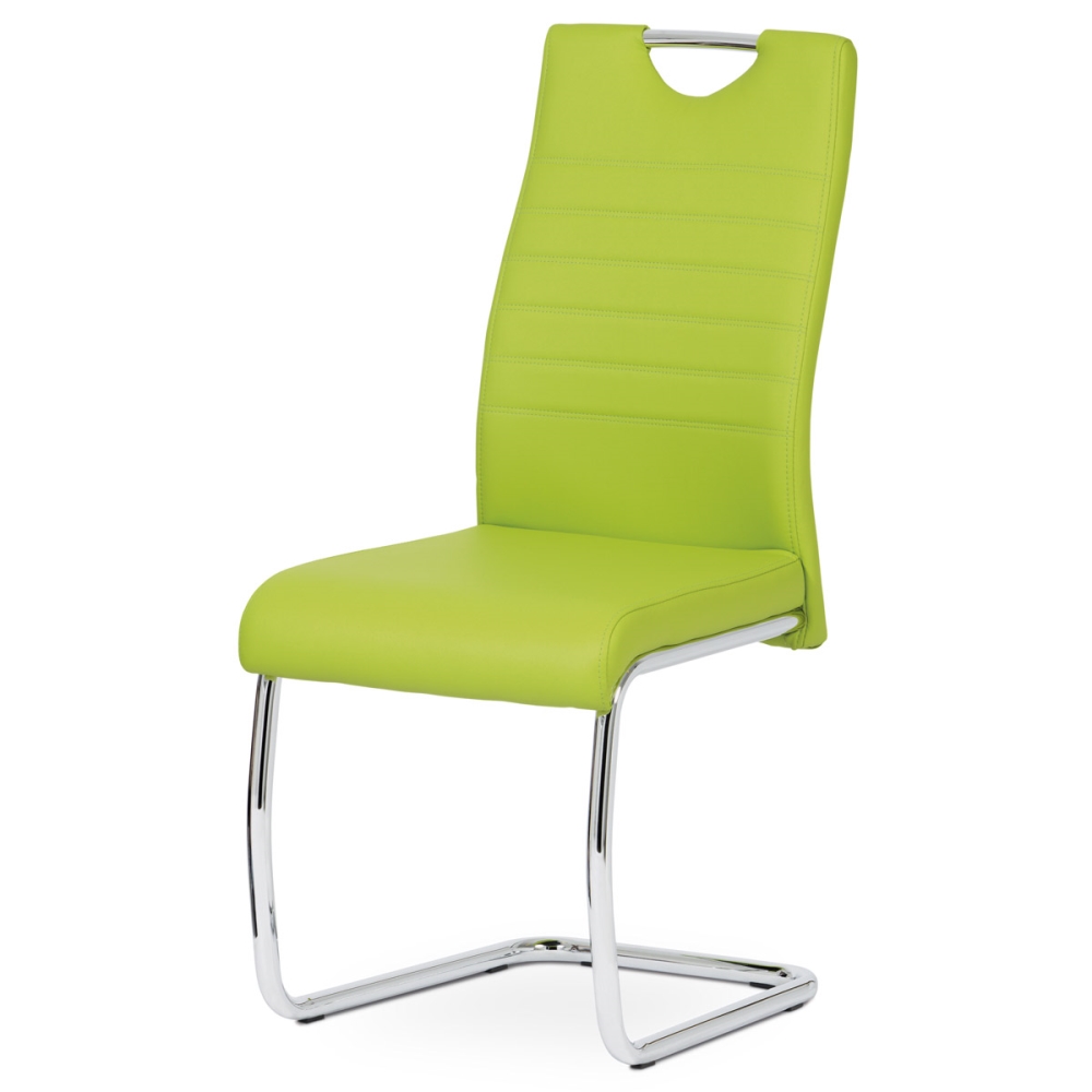 Jídelní židle DIXIRED, zelená/chrom