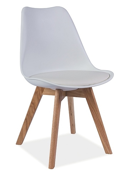 Jídelní židle PRODOL, bílá/buk