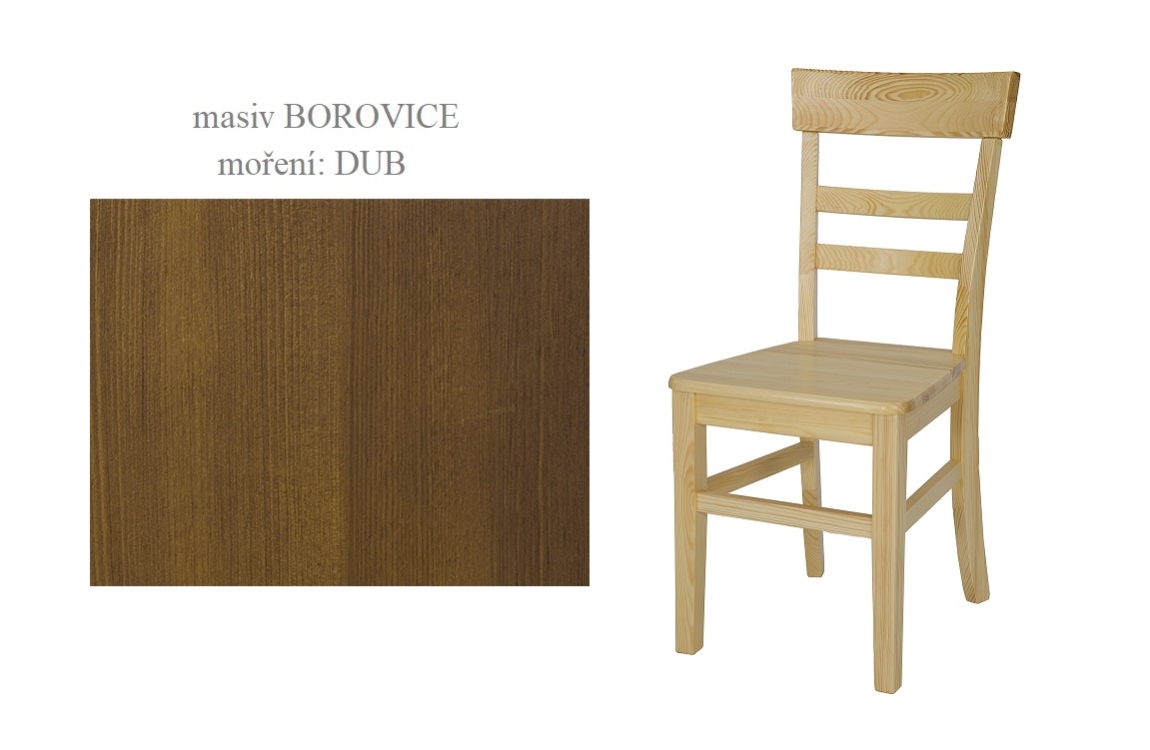 Levně Jídelní židle RUFINA III, masiv borovice/moření: dub