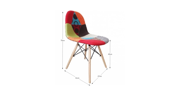 Jídelní židle LAPACEUM, patchwork