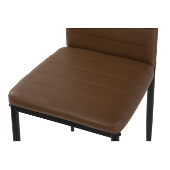 Jídelní židle LEMEL, hnědá ekokůže/kov