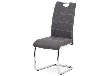 Jídelní židle LENUS, šedá látka/chrom 