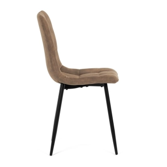 Jídelní židle LINGAR, béžová látka cowboy, černý kov