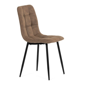 Jídelní židle LINGAR, béžová látka cowboy, černý kov