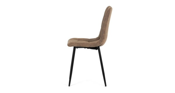 Jídelní židle LINGAR, béžová látka cowboy, černý kov